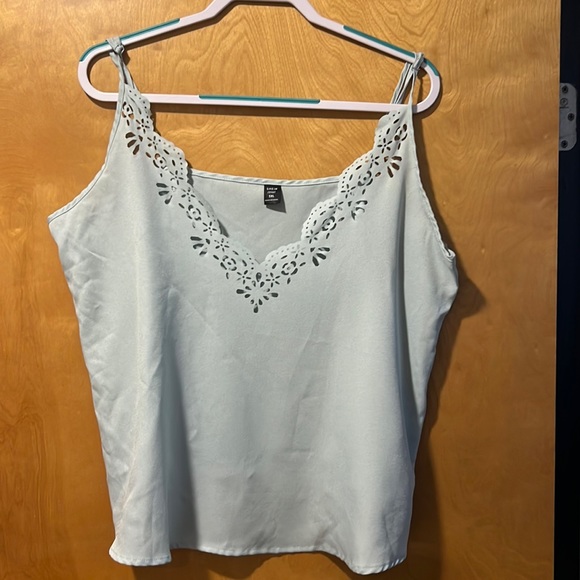 Shein Curve 1XL Light Blue Cami Tank Top - Picture 1 of 6